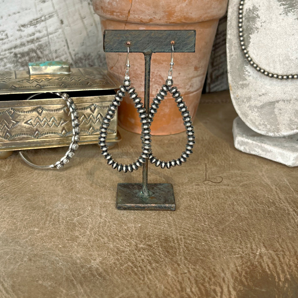 The Sterling Silver Saucer Pearl Teardrop Earrings