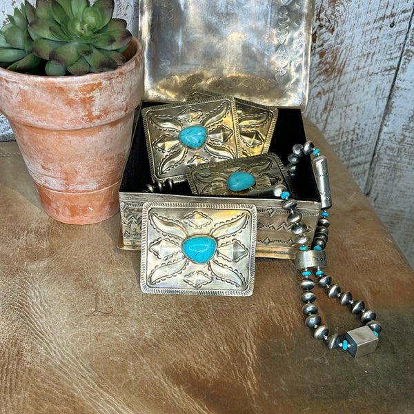 Hand Stamped Silver Buckle