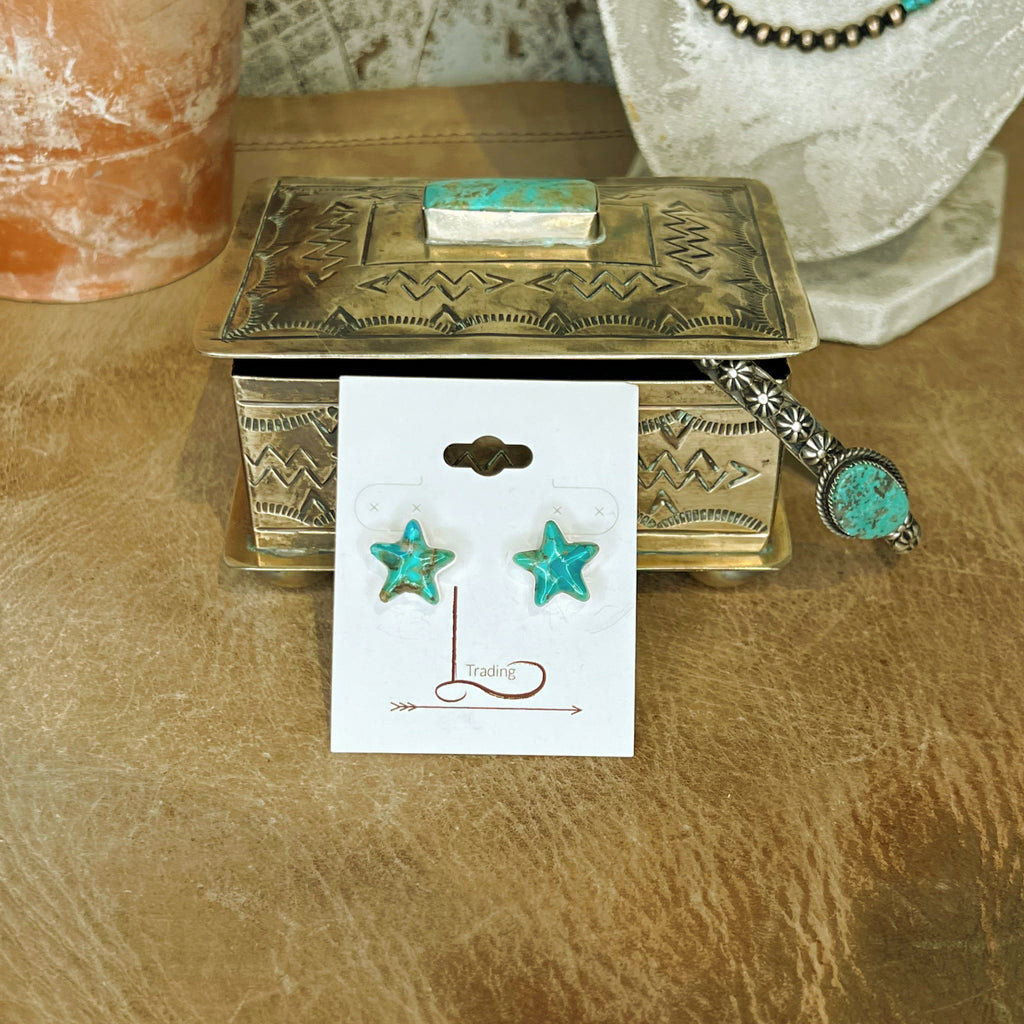 Turquoise Star Studs