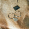 The Hoya Stamped Sterling Hoops