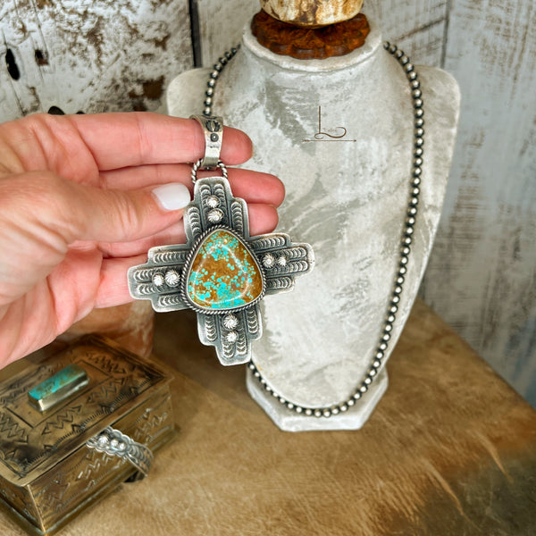 The Carlin Turquoise Zia Pendant