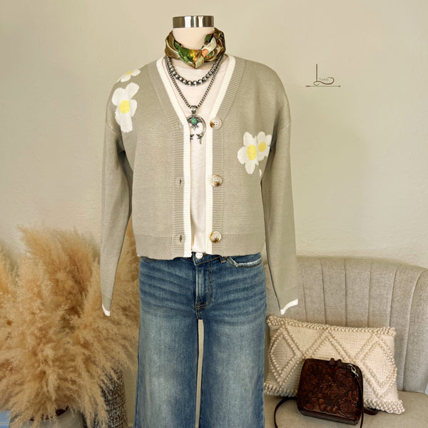 Daisy If You Do Cardigan in Sage