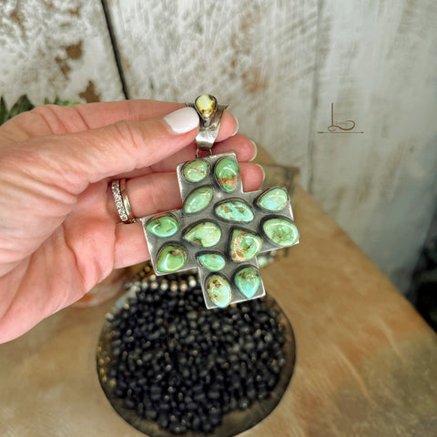 The Chimney Butte Turquoise Cross Pendant