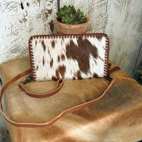 Rancher's Wife Cowhide Wallet Organizer ~ Wristlet, Crossbody