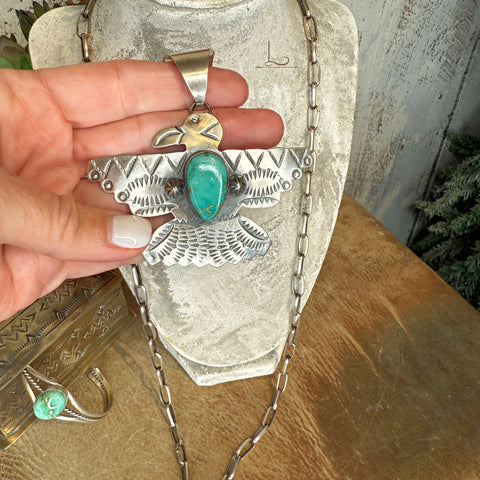 The Grande Sonoran Gold Thunderbird Pendant