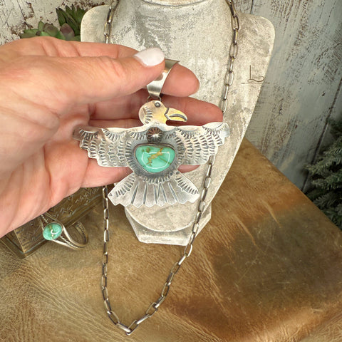 The Grande Sonoran Gold Thunderbird Pendant