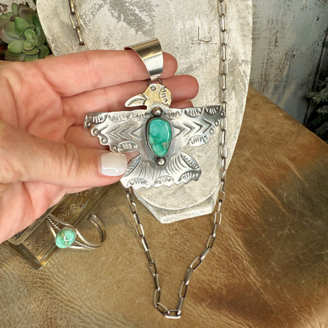 The Grande Sonoran Gold Thunderbird Pendant