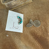 Turquoise Half Cluster Earrings