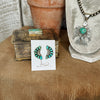 Turquoise Half Cluster Earrings