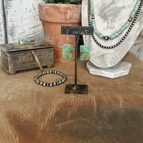 Turquoise Mini Slab Earrings