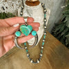 The Mohave Sterling & Turquoise Necklace with Kingman Turquoise Heart Naja Pendant