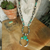 The Mohave Sterling & Turquoise Necklace with Kingman Turquoise Heart Naja Pendant