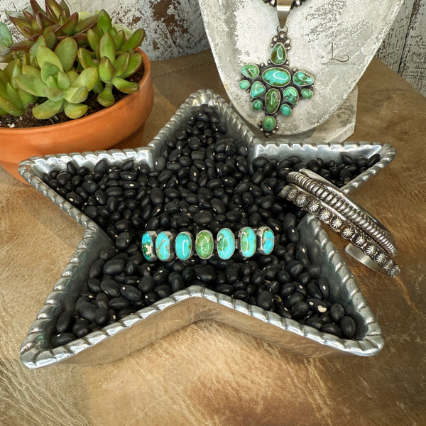 The Sonoran Turquoise Siete Cuff