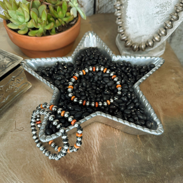 Sterling Silver & Spiny Mixed 7mm Pearl Bracelet