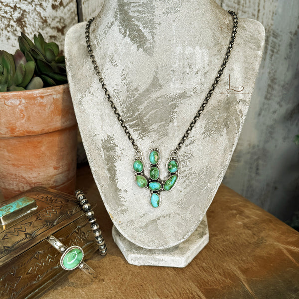 The Saguaro Sonoran Turquoise Cactus Necklace
