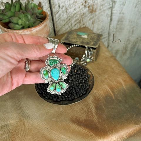 The Sonoran Turquoise Thunderbird Pendant