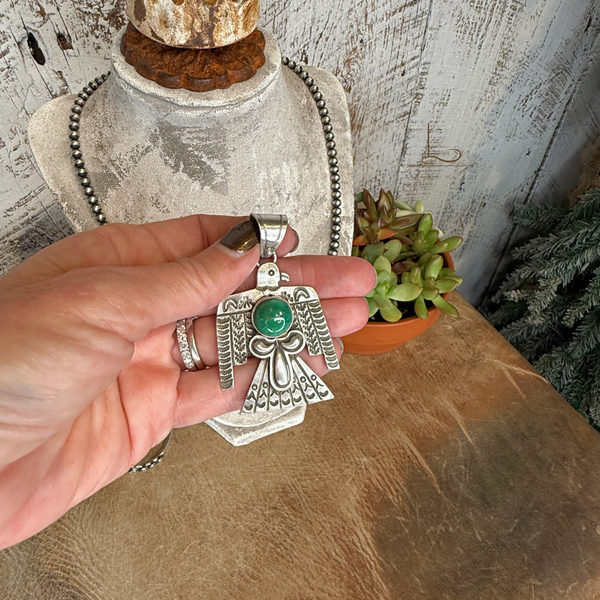 The Sonoran Turquoise Thunderbird Pendant