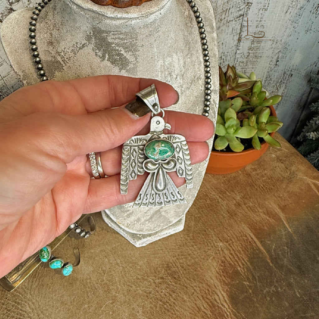 The Sonoran Turquoise Thunderbird Pendant