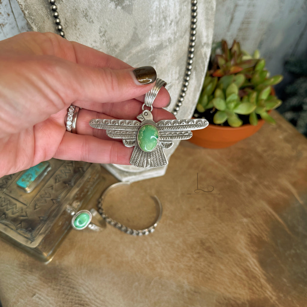 The Grande Sonoran Gold Thunderbird Pendant