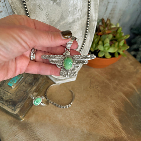 The Grande Sonoran Gold Thunderbird Pendant