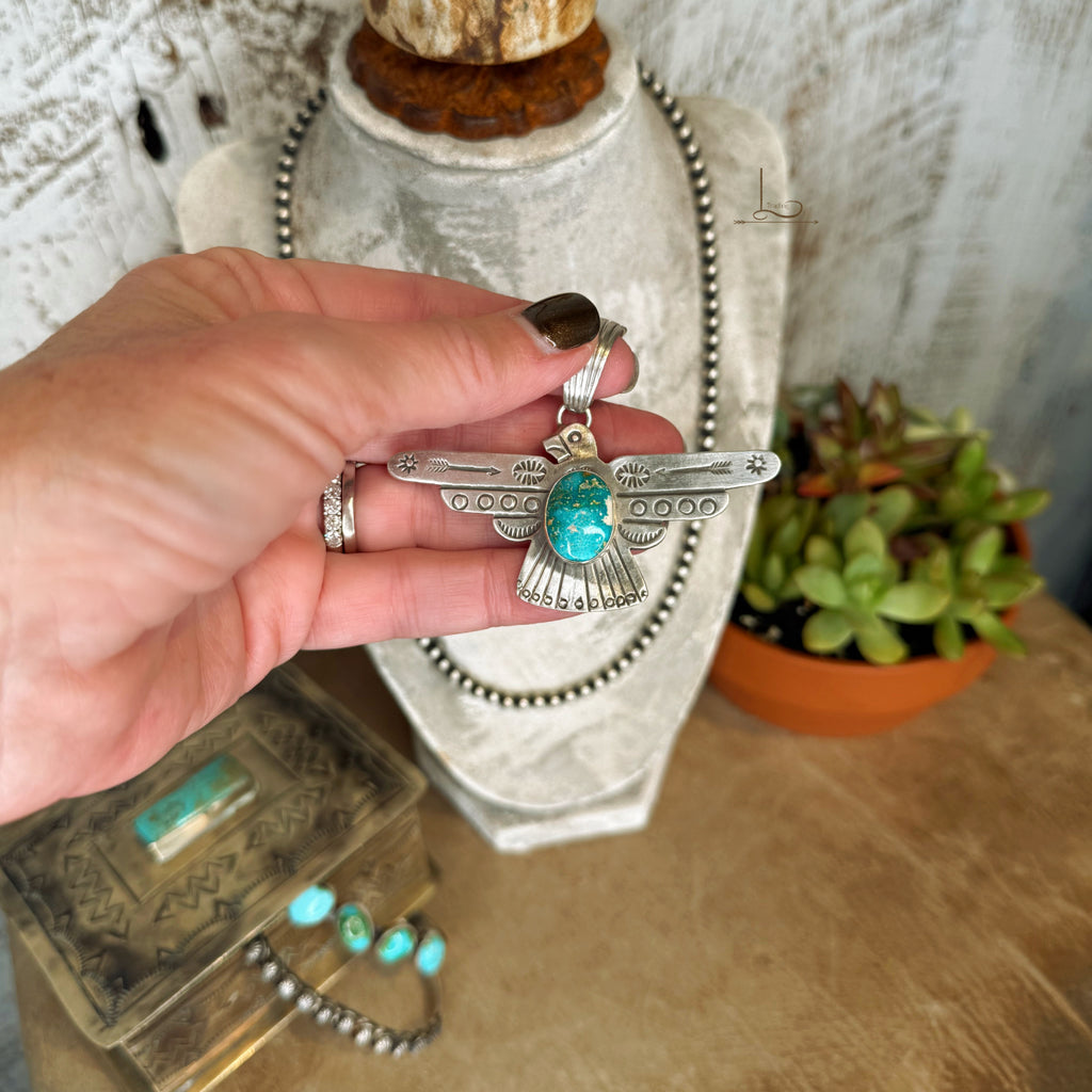 The Grande Sonoran Gold Thunderbird Pendant