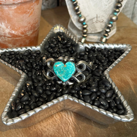 The Kingman Turquoise Heart Cuff