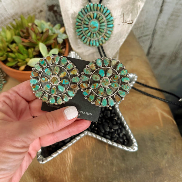 Grande Verde Turquoise Cluster Earrings