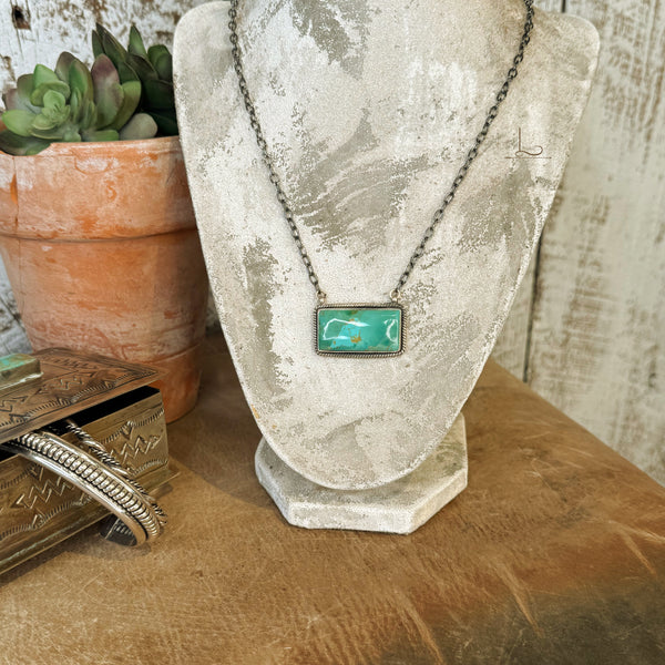 The Kingman Turquoise Bar Necklace