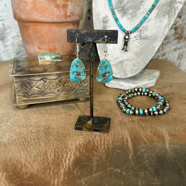 Turquoise Mini Slab Earrings
