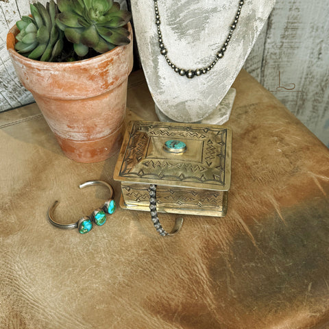 Hand Stamped Silver Box