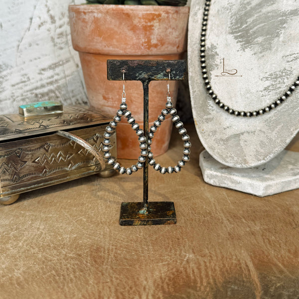 The Sterling Silver Pearl Teardrop Earrings