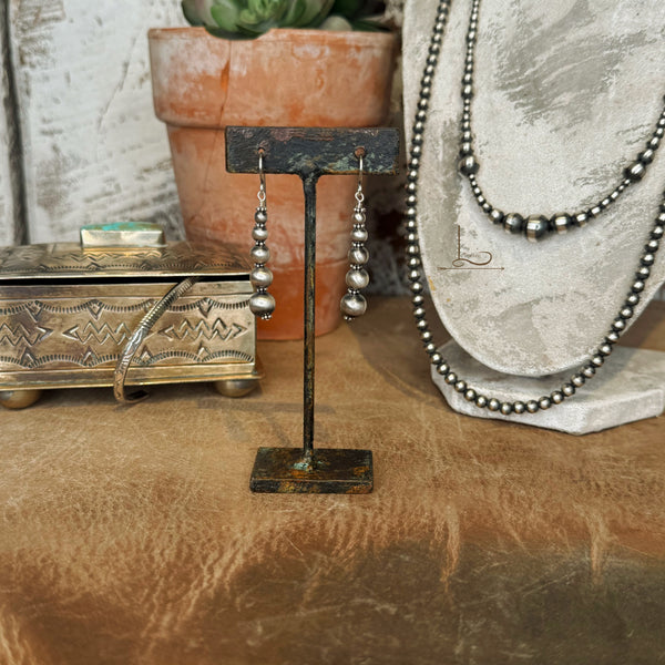 The Graduated Sterling Silver Pearl Drop Earrings