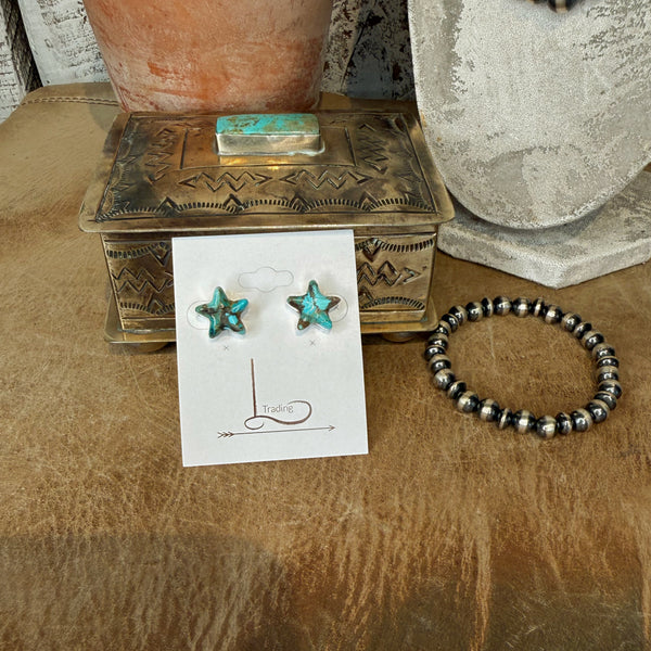 Turquoise Star Studs