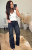The Charlie ~ Wide Leg Faded Black Jeans