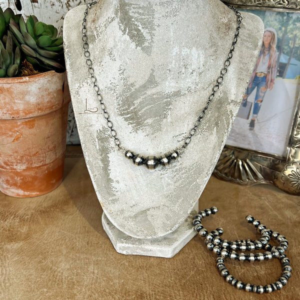 The Cinco Sterling Silver Graduated Pearl Necklace