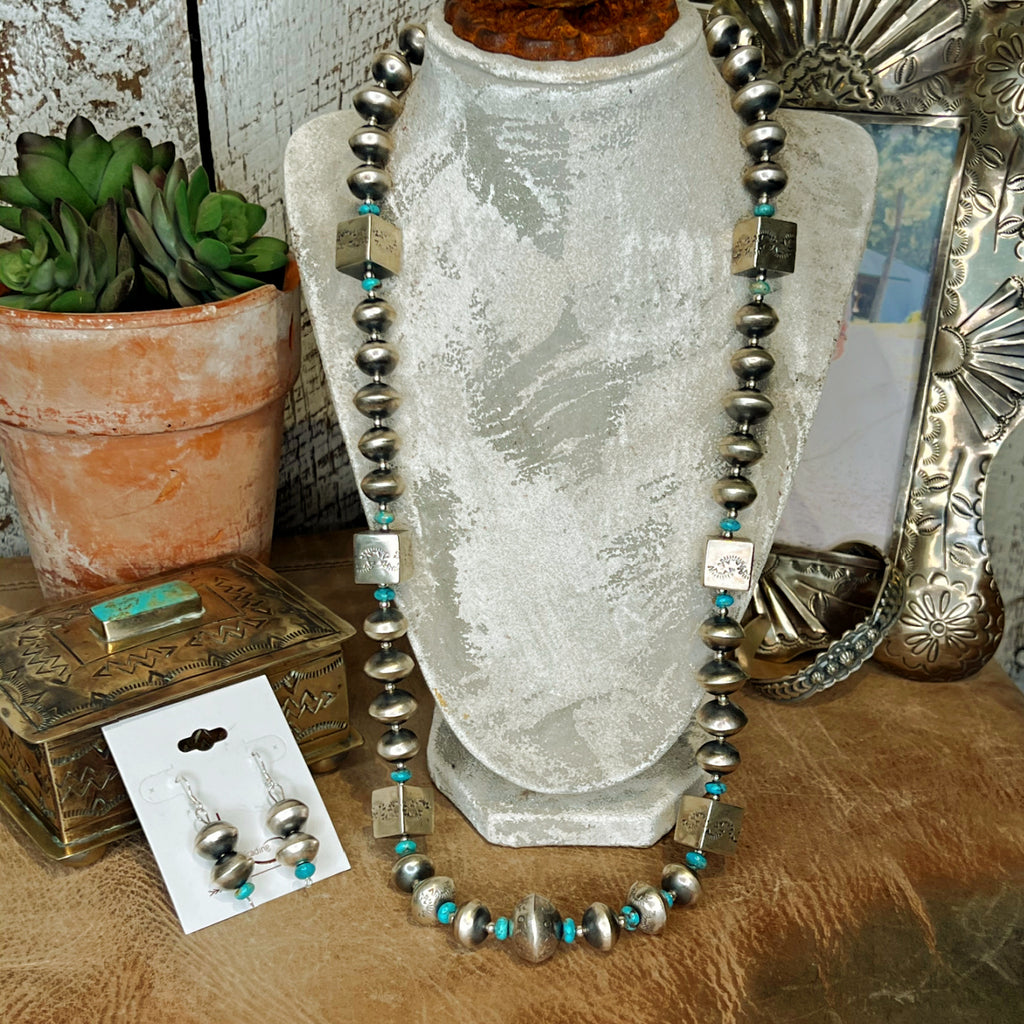 The Desert Hills Media Sterling Silver & Turquoise Necklace & Earrings