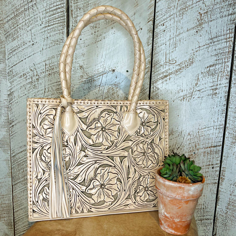 The Marcos Tote in Cream
