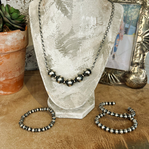 Grande Cinco Sterling Silver Pearl Necklace