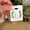 Royston Verde Turquoise Inlay Hoops