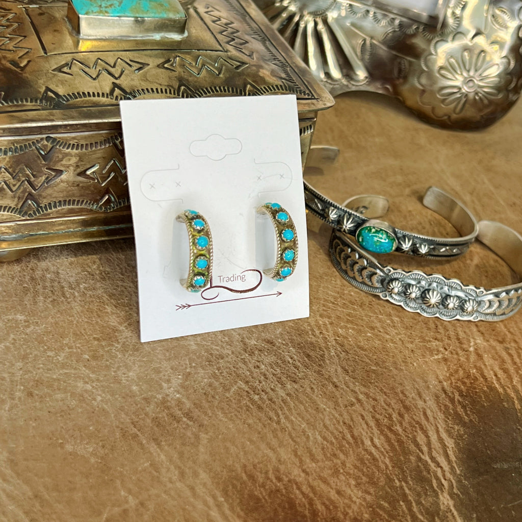 The Mini Turquoise Hoops