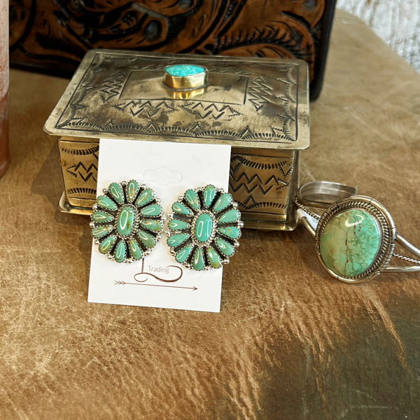 Verde Turquoise Cluster Earrings
