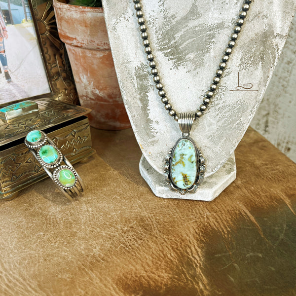 The Grande Sonoran Turquoise Teardrop Pendant