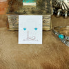 The Tiny Turquoise Heart Studs