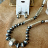 The Becenti Handmade Sterling Silver Pearl Necklace & Earrings