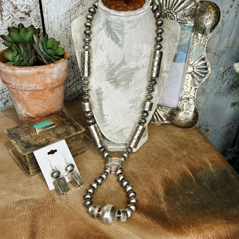 The Bandera ~Sterling Silver Jacla Necklace