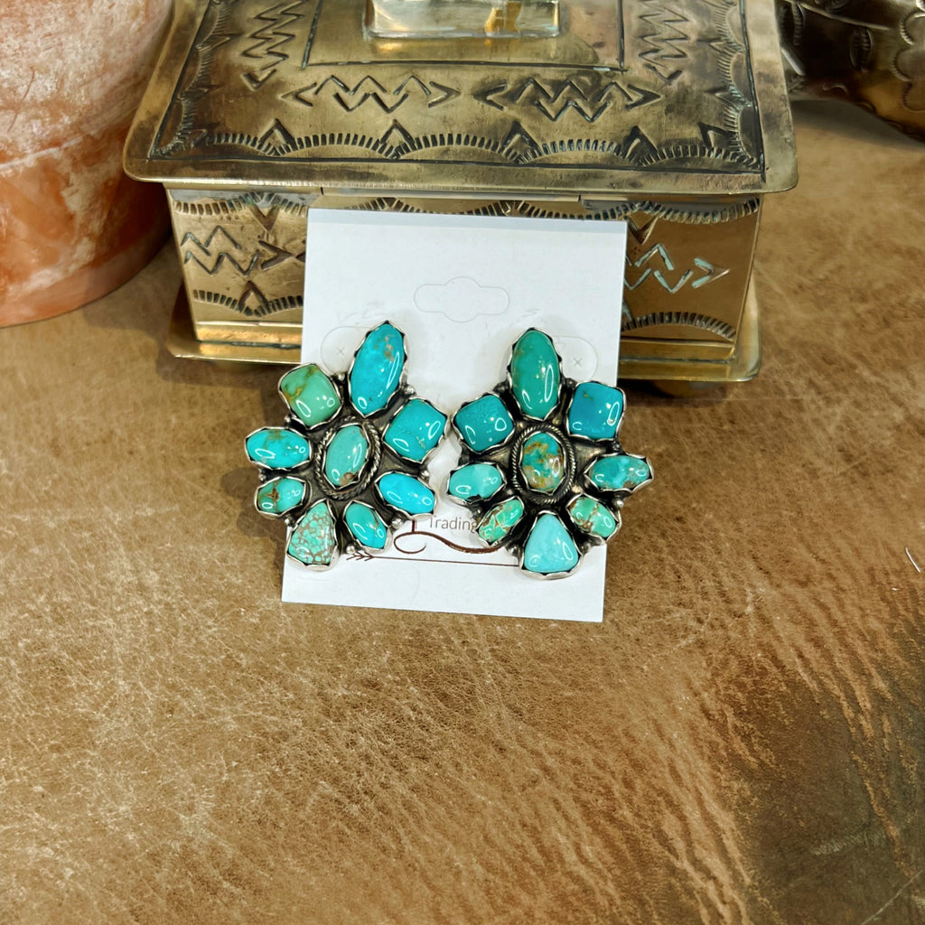 The Carico Turquoise Cluster Earrings