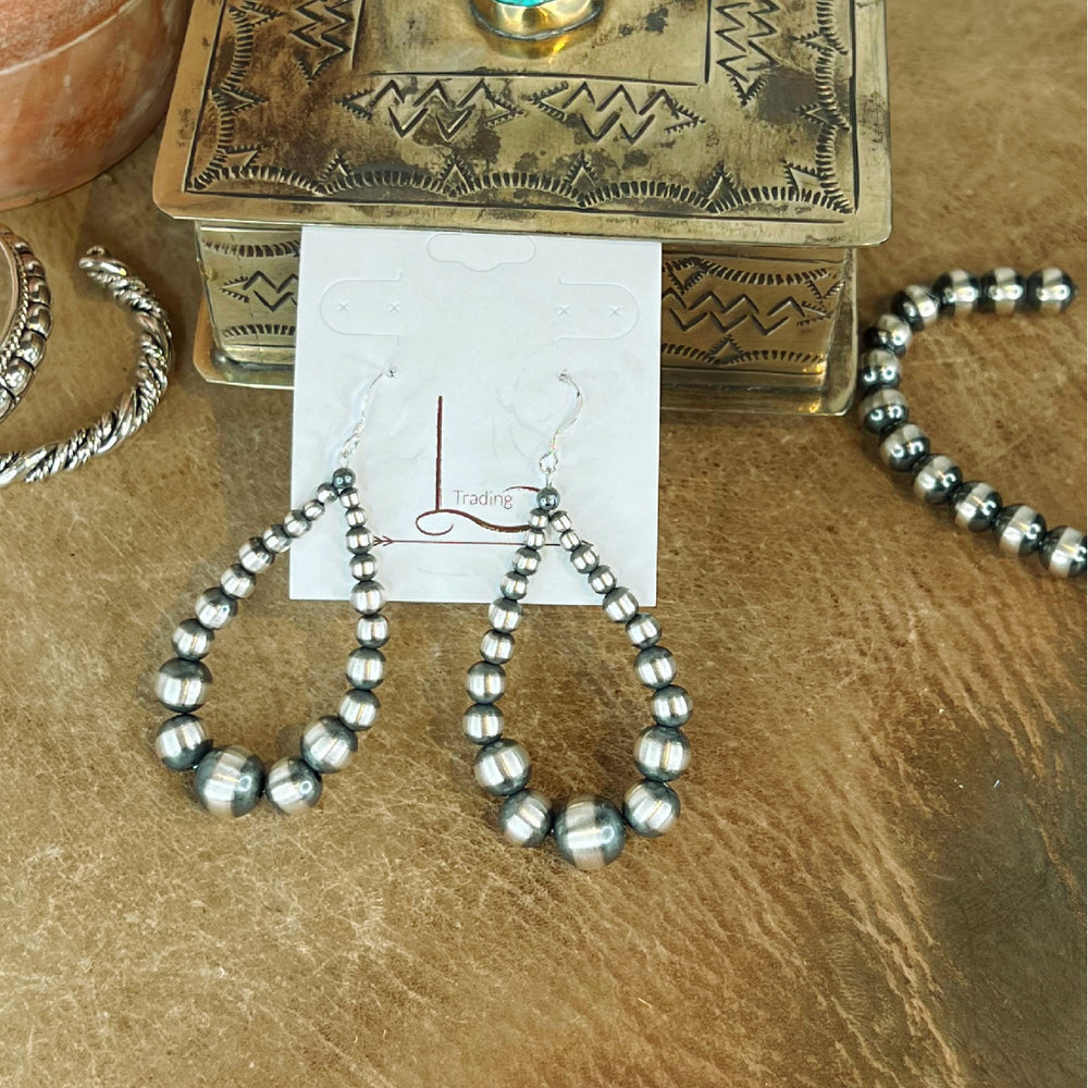 The Grande Sterling Silver Pearl Teardrop Earrings