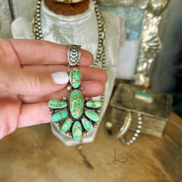 The Verde Sonoran Gold Turquoise Pendant