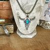 The Sterling Silver Azul Turquoise Longhorn Pendant