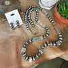 The Las Cruces ~ Handmade Sterling Pearls w/Turquoise includes Necklace &  Earrings